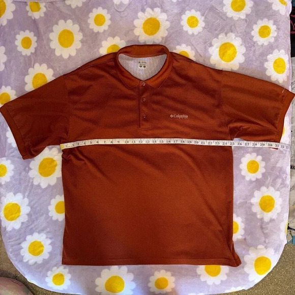 Columbia Men's PFG Omni-Shade Polo Shirt Vented Rust Orange Sz XL - Picture 4 of 6